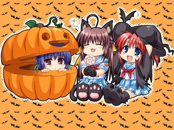 Anime picture 1024x768 with halloween tagme