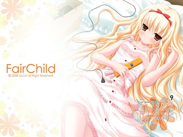 Anime picture 1024x768 with fair child calendar tagme
