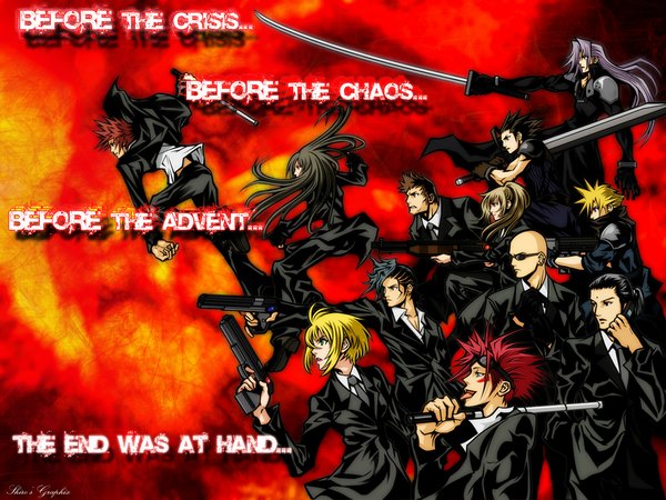 Anime picture 1024x768 with final fantasy final fantasy vii square enix group before crisis