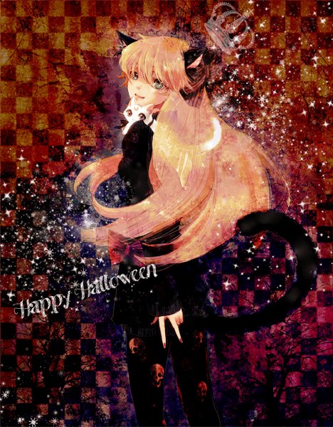 Anime picture 992x1271 with bishoujo senshi sailor moon toei animation aino minako artemis (sailor moon) dolcexxx long hair tall image looking at viewer blue eyes blonde hair smile standing animal ears tail very long hair animal tail looking back cat ears cat girl cat tail