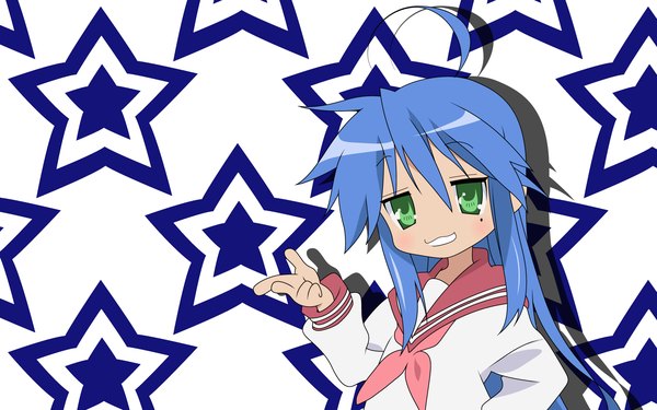 Anime picture 1920x1200 with lucky star kyoto animation izumi konata highres girl star (symbol)