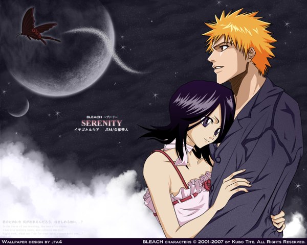 Anime picture 1280x1024 with bleach studio pierrot kurosaki ichigo kuchiki rukia tagme