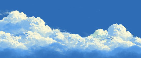 Anime picture 1280x528 with original hatsuame syoka wide image sky cloud (clouds) landscape