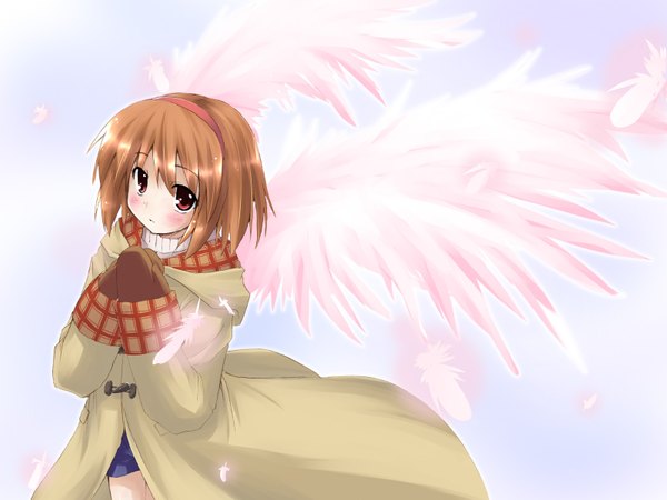 Anime picture 1600x1200 with kanon key (studio) tsukimiya ayu girl wings