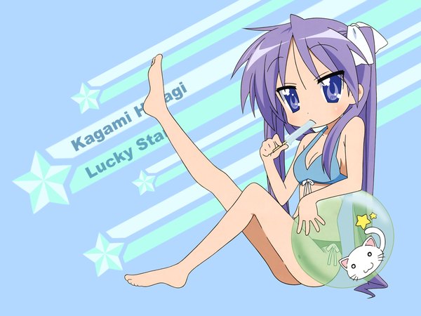 Anime picture 1600x1200 with lucky star kyoto animation hiiragi kagami girl swimsuit tagme
