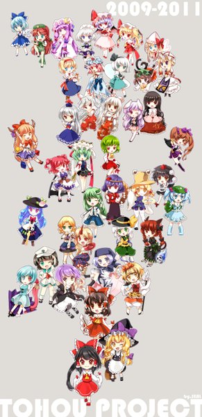 Anime picture 2000x4116 with touhou hakurei reimu flandre scarlet remilia scarlet kirisame marisa izayoi sakuya konpaku youmu patchouli knowledge yakumo yukari kochiya sanae saigyouji yuyuko shameimaru aya alice margatroid cirno komeiji koishi reisen udongein inaba hinanawi tenshi fujiwara no mokou hong meiling moriya suwako