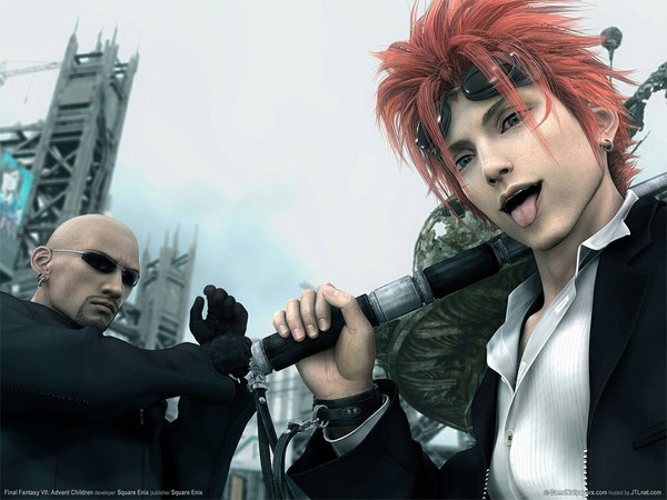 Anime picture 1024x768 with final fantasy vii advent children final fantasy final fantasy vii square enix reno rude