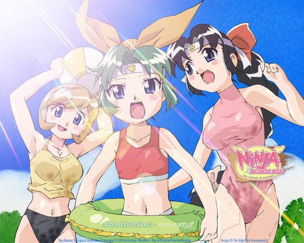 Anime picture 1280x1024 with ninin ga shinobuden shinobu (ninin ga shinobuden) shiranui kaede miyabi light erotic tagme