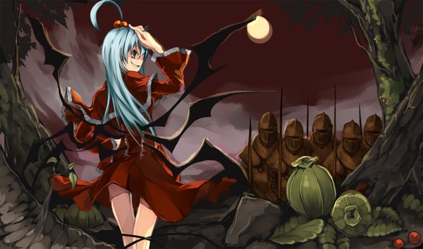 Anime picture 1600x943 with touhou shinki (touhou) wide image one side up girl tagme