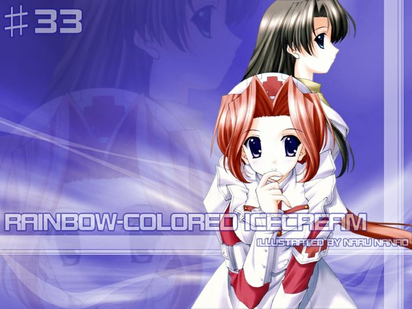 Anime picture 1024x768 with rainbow colored icecream nanao naru tagme