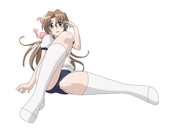 Anime picture 1713x1290 with hayate no gotoku! maria (hayate no gotoku!) highres uniform socks knee socks gym uniform buruma