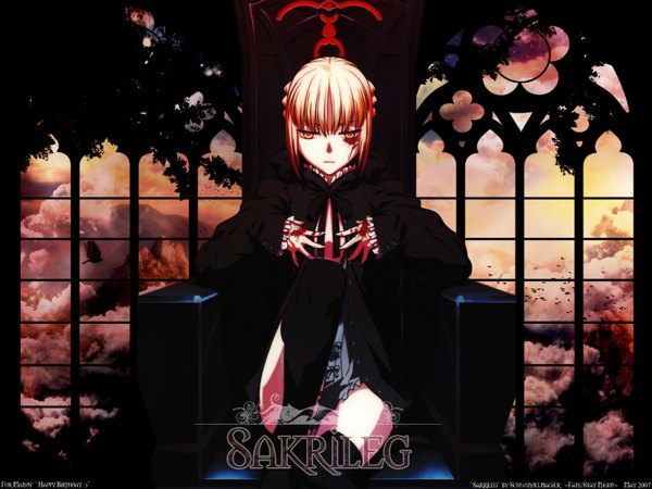 Anime picture 1600x1200 with fate (series) fate/stay night fate/hollow ataraxia studio deen type-moon artoria pendragon (all) saber alter