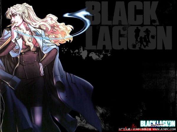 Anime picture 1024x768 with black lagoon madhouse balalaika (black lagoon) hiroe rei smoking