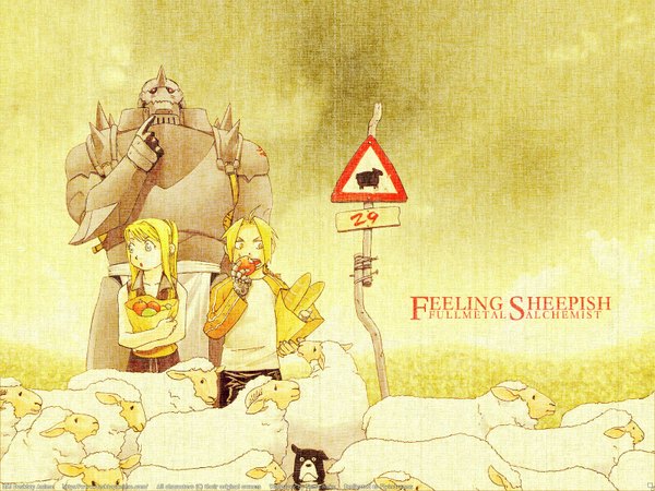 Anime picture 1600x1200 with fullmetal alchemist studio bones edward elric alphonse elric winry rockbell tama-neko