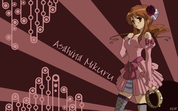Anime picture 1280x800 with suzumiya haruhi no yuutsu kyoto animation asahina mikuru wide image girl