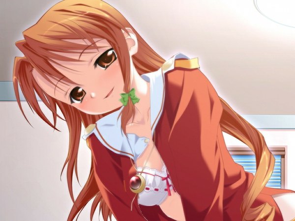 Anime picture 1024x768 with sister sister (game) light erotic blonde hair brown eyes game cg girl