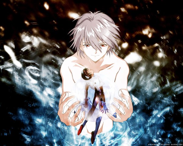 Anime picture 1280x1024 with neon genesis evangelion gainax ikari shinji nagisa kaworu tagme