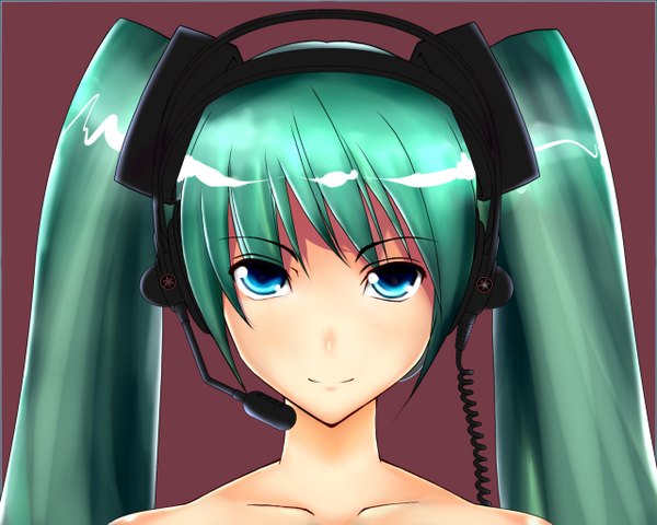 Anime picture 1280x1024 with vocaloid hatsune miku close-up girl tagme