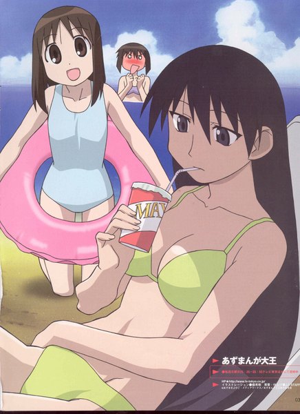 Anime picture 2550x3510 with azumanga daioh j.c. staff kasuga ayumu sakaki kaori tall image highres girl swimsuit bikini