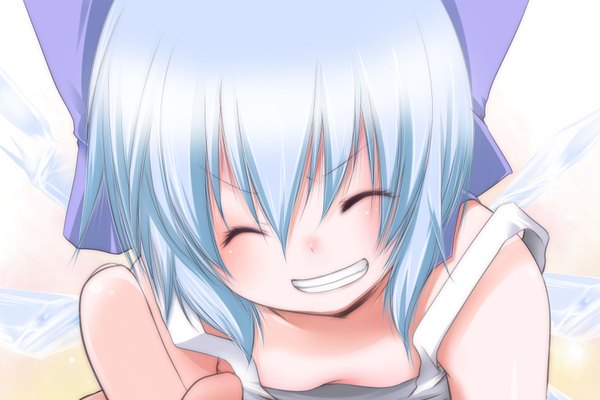 Anime picture 1800x1200 with touhou cirno highres close-up girl