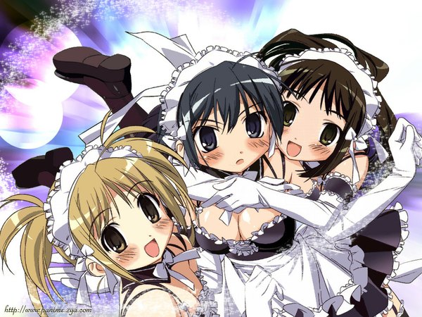 Anime picture 1024x768 with kore ga watashi no goshujinsama sawatari izumi sawatari mitsuki kurauchi anna light erotic maid watermark jpeg artifacts