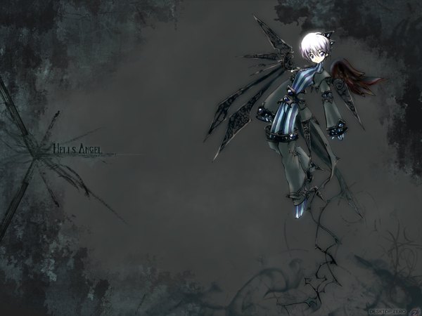 Anime picture 1280x960 with wings tagme