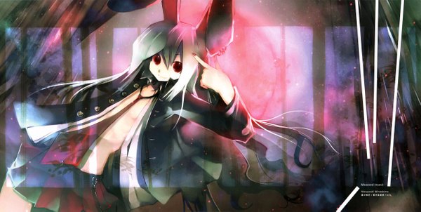 Anime picture 2491x1254 with touhou reisen udongein inaba kei (keigarou) highres wide image bunny ears bunny girl girl