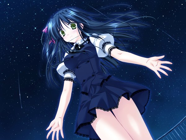 Anime picture 1200x900 with aster (game) black hair yellow eyes game cg girl