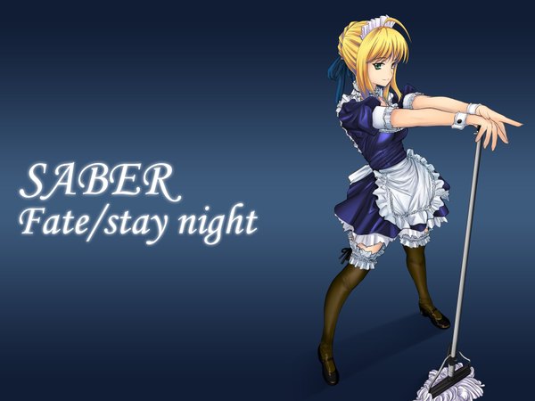 Anime picture 1600x1200 with fate (series) fate/stay night studio deen type-moon artoria pendragon (all) saber maid