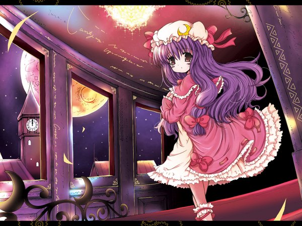 Anime picture 1600x1200 with touhou patchouli knowledge girl tagme