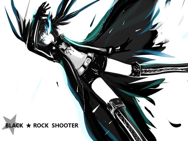 Anime picture 1280x960 with black rock shooter black rock shooter (character) multicolored tagme