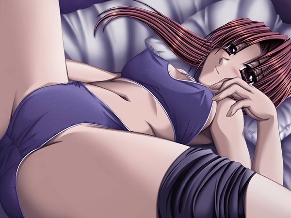 Anime picture 1024x768 with princess general 2 (game) light erotic red eyes game cg red hair girl underwear panties