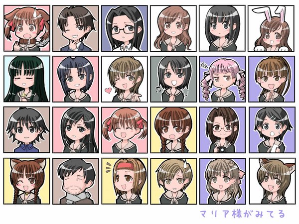 Anime picture 1024x768 with maria-sama ga miteru studio deen fukuzawa yumi toudou shimako ogasawara sachiko shimazu yoshino matsudaira touko nijou noriko satou sei hasekura rei mizuno youko torii eriko kanina shizuka group takeshima tsutako fukuzawa yuuki kashiwagi suguru katou kei tsukiyama minako yamaguchi mami