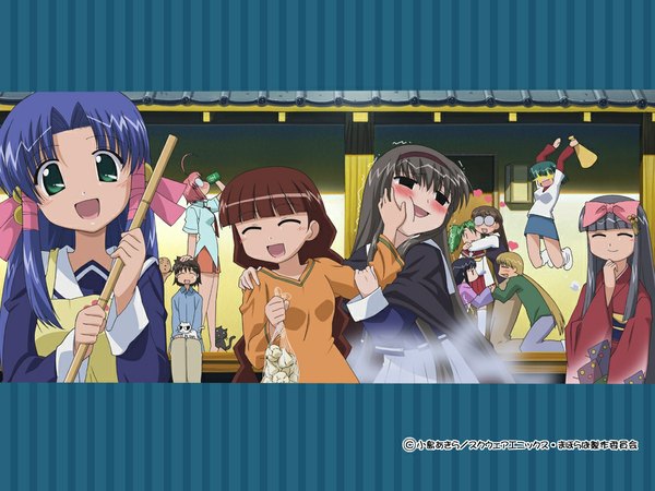 Anime picture 1024x768 with mahoraba j.c. staff aoba kozue kurosaki sayoko kurosaki asami momono megumi chanohata tamami shiratori ryuushi haibara yukio shirogane miyabi erika vermillion aizawa risona amane mizuho yamabuki tsubasa tagme