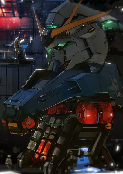 Anime picture 2480x3508 with mobile suit gundam sunrise (studio) saberiii tall image highres boy mecha computer spacesuit