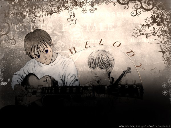 Anime picture 2048x1536 with beck madhouse tanaka yukio highres short hair guitar