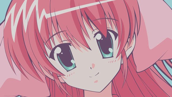 Anime picture 2632x1495 with ef shaft (studio) miyamura miyako highres wide image pink hair vector