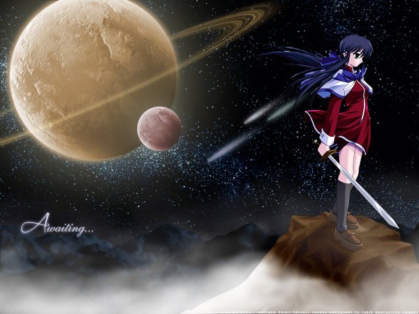 Anime picture 1280x960 with kanon key (studio) kawasumi mai space girl sword planet