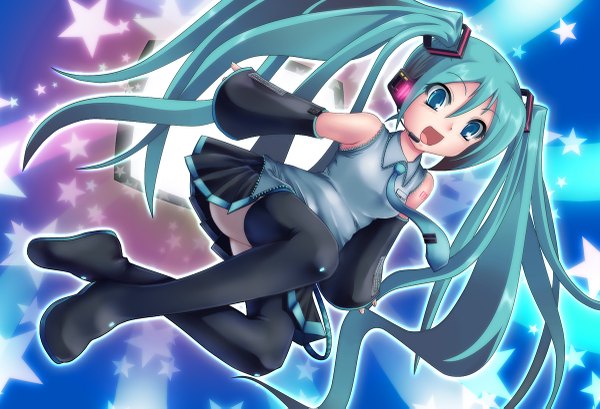 Anime picture 1200x819 with vocaloid hatsune miku girl star (symbol) tagme