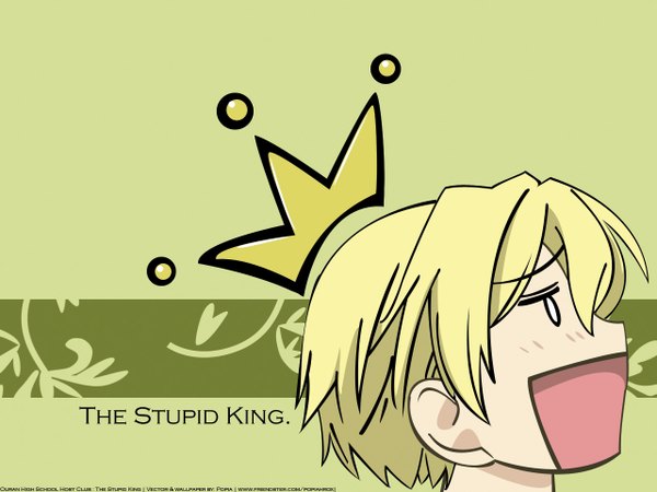 Anime picture 1280x960 with ouran high school host club studio bones suou tamaki vector green background