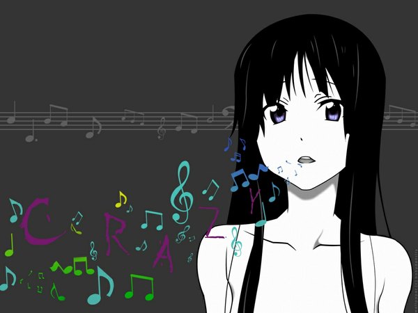 Anime picture 1024x768 with k-on! kyoto animation akiyama mio vector multicolored
