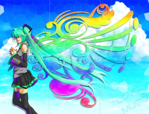 Anime picture 1300x1000 with vocaloid hatsune miku girl tagme