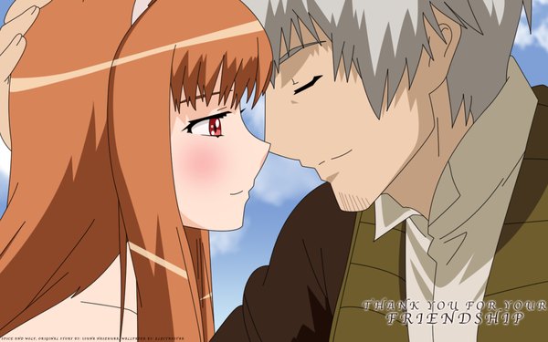 Anime picture 1680x1050 with spice and wolf horo craft lawrence wide image