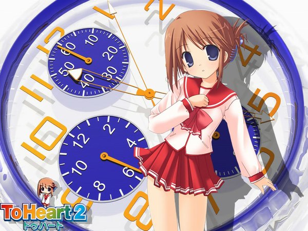 Anime picture 1024x768 with to heart 2 leaf (studio) komaki manaka clock tagme