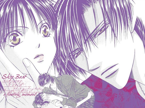 Anime picture 1024x768 with skip beat! mogami kyoko tsuruga ren yoshiki nakamura short hair black hair yellow eyes profile lips inscription open clothes open shirt couple monochrome girl boy chain