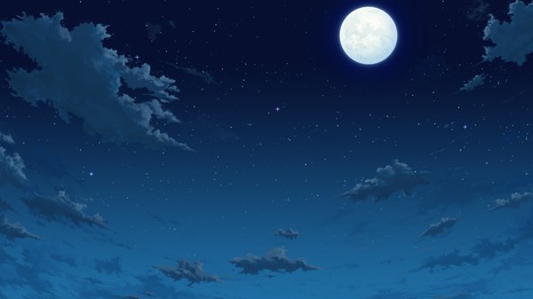 Anime picture 1280x720 with imouto paradise! imouto paradise! 2 itou life wide image game cg sky night night sky moon