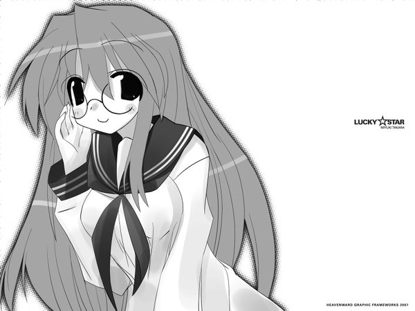 Anime picture 1600x1200 with lucky star kyoto animation takara miyuki girl tagme