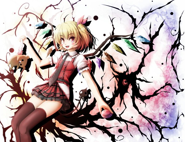 Anime picture 1024x790 with touhou flandre scarlet akashio (loli ace) girl skirt weapon skirt set laevatein (touhou) tagme