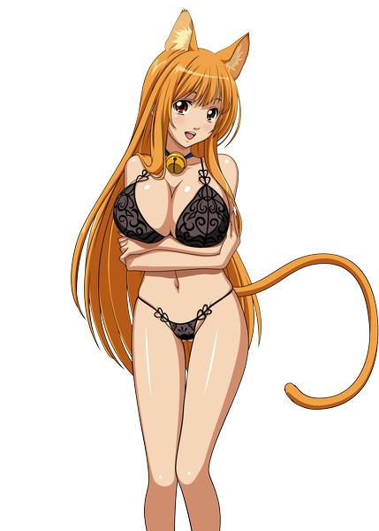 Anime picture 5720x8000 with asobi ni iku yo! eris (asobi ni iku yo!) manaalchemist single long hair tall image blush highres breasts open mouth light erotic blonde hair red eyes large breasts animal ears absurdres animal tail cat ears cat girl cat tail