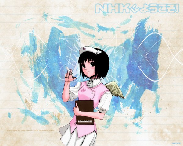 Anime picture 1280x1024 with nhk ni youkoso gonzo nakahara misaki ooiwa kenji nurse wings tagme